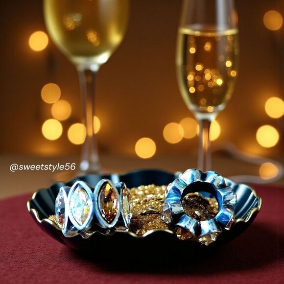 Brighton Jewelry - BRIGHTON "Navette" Amber Crystal Charm... Sweet And Sparkly! Set Of Two!